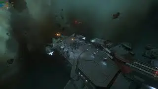 Star Citizen xenothreat  javelin VS two IDRIS 星际公民 标枪对战2个伊德里斯