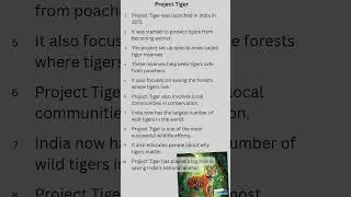 10 Lines Essay on Project Tiger | Short Speech