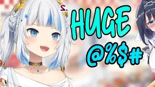 Gura 𝒂𝒄𝒄𝒊𝒅𝒆𝒏𝒕𝒂𝒍𝒍𝒚 says YABE pun to Kronii and Fauna during New Years Stream! [HOLOLIVE EN]