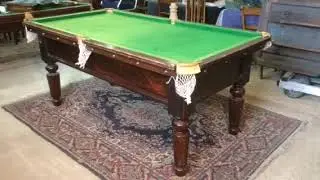 6ft antique pool table. Mahogany, with octagonal legs