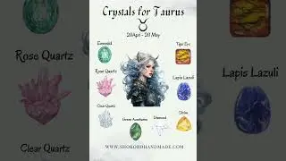 Taurus zodiac crystals and birthstones, Astrological signs gemstones,  #zodiacjewelry #crystals