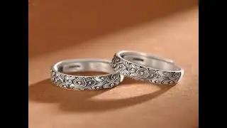 BUDDHA STONES VINTAGE AUSPICIOUS CLOUDS PATTERN LUCK RING