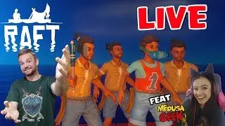 Raft COOP ao vivo -  EXPLORANDO O NAVIO NAUFRAGADO -- Ft @MedusaGeek - #03