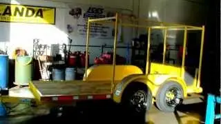 Trailer package before we install the Hydro Tek SC30009KAF & AZV88 wastewater recovery system.