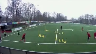 Fussballtraining: Schnelligkeitstraining mit Abstoppen und Richtungswechseln