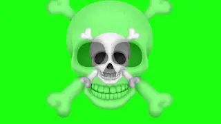 Skull face green screen new (Aura template)