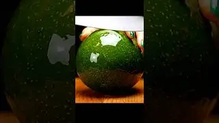 ASMR Cutting avocado #asmr #fruit #cute #glassfruit #ai #asmrsounds #satisfyingvideo