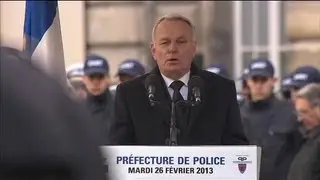 Discours d'Ayrault aux obsèques des policiers de la BAC tués sur le périphérique - 25/02