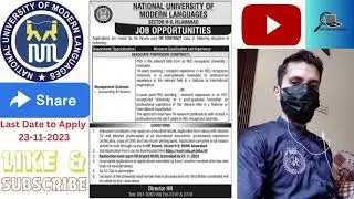 NUML University Jobs 2023-Govt Jobs 2023-Apply Online NUML University-Tech and Employment