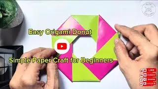 Easy Origami Donut 🍩| Simple Craft for Beginners