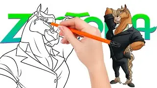 How to draw Mayor Winddancer character from Zootopia 2
