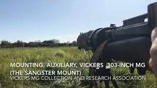 Firing the Vickers machine gun on the Sangster Mount