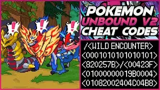 Pokemon Unbound 2.0.3.2 Working Cheat Codes! (2022) | Zacian Crowned | Ash Greninja Cheat | Part 2