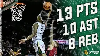 Kendall Brown Near Triple-Double in Game 2 w/ Baylor | 13 PTS. 10 AST. 8 REB & #SCTop10 Finish