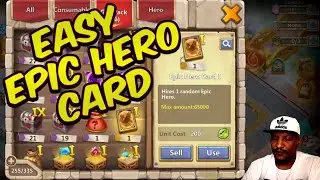 How to Easily Get an Epic Hero Card Free-2-Play | What I Got from My Epic Hero Card (Castle Clash)