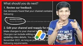 What is misleading metadata in YouTube policy! Appeal rejected due to misleading metadata! SAKIBAMS
