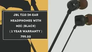 krishnammas - JBL T110 In-Ear Headphones with Mic (Black) ( 1 Year Warranty )
