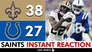 Saints News, Highlights & Reaction After 38-27 WIN Over Colts Ft. Derek Carr, Rashid Shaheed
