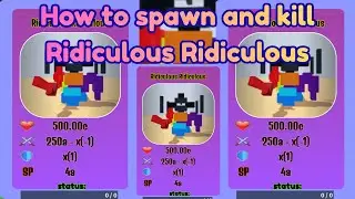 How to kill and spawn ridiculous ridiculous(every second add 1 skill point)