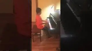 Shooting the rapids piano By Ronald Bennett, Lucas Du, 7 yrs
