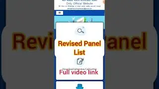 Revised Panel List