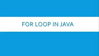 for loop in java for beginners in Tamil