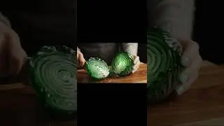 Crystal Cabbage & Broccoli Cutting 🥬🥦✨ #asmrshorts