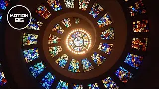 Background - Stained Glass Spiral Graph Circle | Free Animation Background