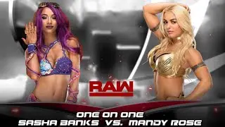 WWE - Sasha Banks vs Mandy Rose RAW WWE2K25 One On One Mone Match Wrestling