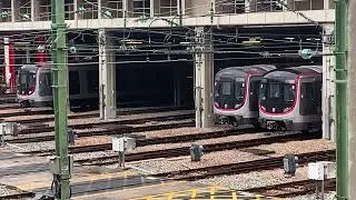 荃灣綫 Q-train A603/A604，A607/A608，A611/A612 停泊在荃灣車廠