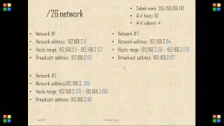 Subnetting on IPv4 Class C - /26 and /27 network