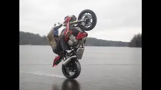 Wheeling on Ice at BMW S1000R