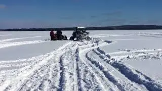Ice fishing East Grand Lake Maine