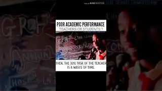 Poor Academic Performance | Student or Teacher?