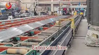 Changjin Factory's 6063 extrusion press fully automatic production line is operating efficiently!