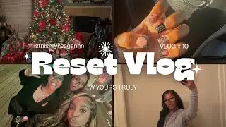 WEEKLY RESET + MORE ! |HAIR, NAILS , CHRISTMAS LIGHTS , FRIENDS,ETC #winter #college #friends 