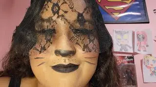 Black Bunny Makeup Tutorial|Halloween Glam Makeup