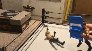 Wwe action figure chair shot (chair sound effect, no commentary)
