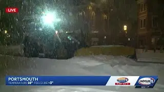 Plows try to keep ahead of storm in Portsmouth