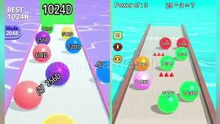 Ball Run 2048, Maths Gameplay, Infinity Play | Satisfying Ball Games Hub LIVE 🔴 24/7
