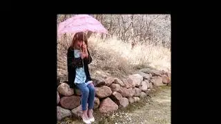 Pink Parasol in the Rain