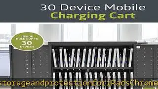 Pearington 30 Device Mobile Charging/Storage Cart for iPads, Tablets, Laptop, and Chromebook, Up to