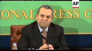 Israeli defence minister Ehud Barak comments on Iran and Syria