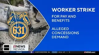 Construction workers on strike in Las Vegas