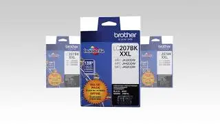 Brother Printer LC2072PKS Multi Pack Ink Cartridge, Black - Pack of 2