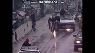Gerrit Solleveld devance Sean Yates sur Gent Wevelgem 1989