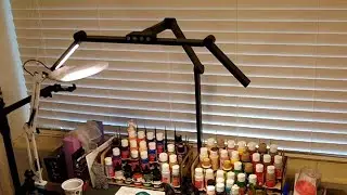 Review: YOUKOYI floor rolling eyelash / painting light with desk clamp $150