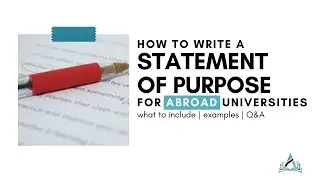 How to Write a Statement of Purpose for International Applications | Unlocking your P.O.W.E.R