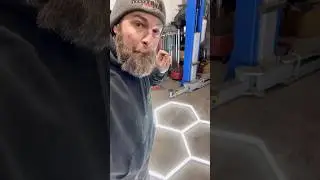 Game changing led shop lights #ledlights #carparts #automobile #mechanic #sundayfunday #snowday