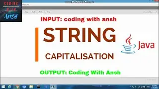 WRITE A JAVA PROGRAM TO INPUT STRING AND CAPITALIZE  IT || JAVA PROGRAM FOR STRING CAPITALIZATION